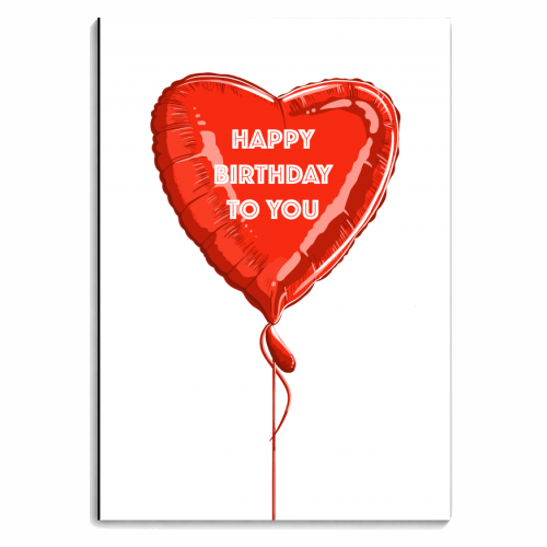 Heart Shaped Birthday Balloon - personalised A4, A5, A6 notebook by Adam Regester