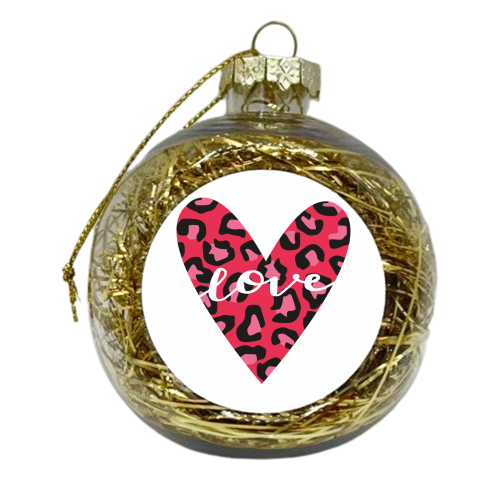 Heart with Print - xmas bauble by The Boy and the Bear