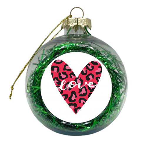 Heart with Print - xmas bauble by The Boy and the Bear