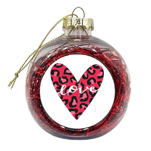 Heart with Print - xmas bauble by The Boy and the Bear