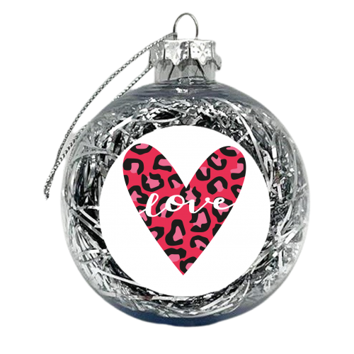 Heart with Print - xmas bauble by The Boy and the Bear