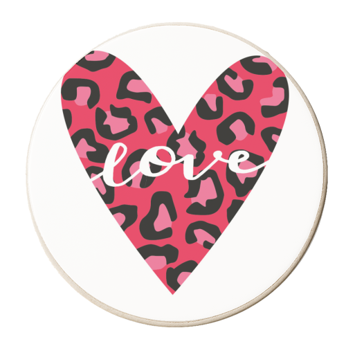 Heart with Print - personalised beer coaster by The Boy and the Bear