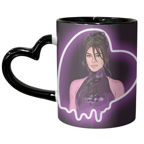Heartbreaker Kim - unique mug by DOLLY WOLFE