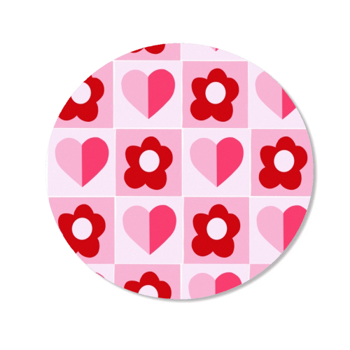 Hearts and Daisies - Magnet by Yaz Raja