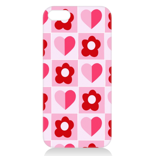 Hearts and Daisies - unique phone case by Yaz Raja