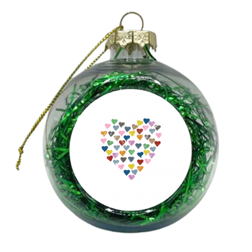 Hearts Heart - xmas bauble by Emeline Tate
