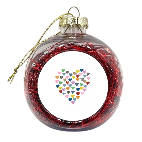 Hearts Heart - xmas bauble by Emeline Tate