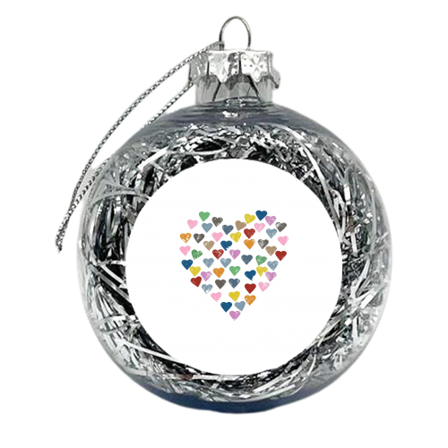 Hearts Heart - xmas bauble by Emeline Tate