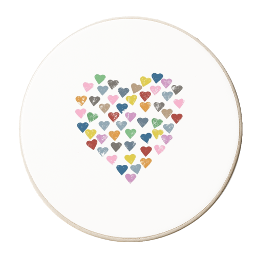 Hearts Heart - personalised beer coaster by Emeline Tate