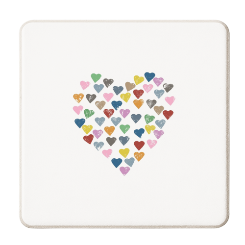 Hearts Heart - personalised beer coaster by Emeline Tate