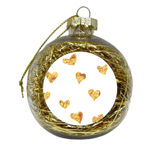 Hearts of Gold Series of Gold - xmas bauble by Eunice Buchanan