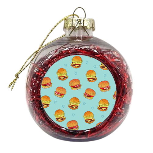 Hearty Burgers - xmas bauble by minniemorris art