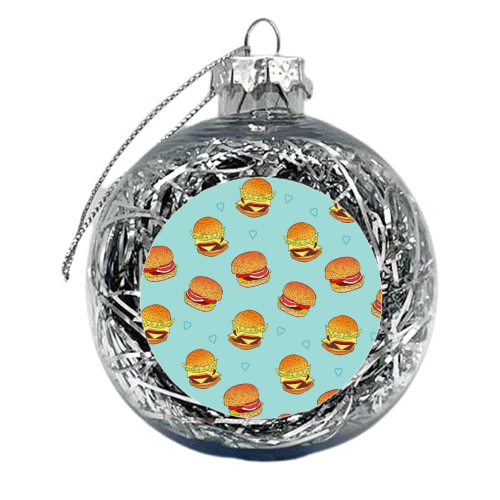 Hearty Burgers - xmas bauble by minniemorris art