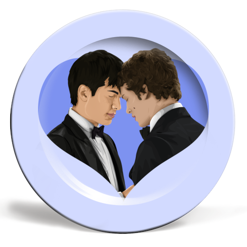 Heated Rivalry - ceramic dinner plate by Pink and Pip