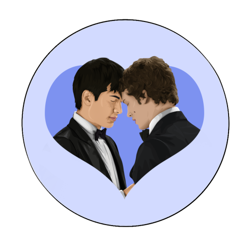 Heated Rivalry - Circle Sticker by Pink and Pip