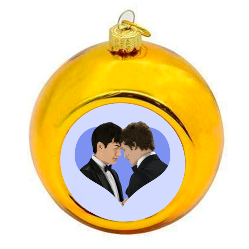 Heated Rivalry - colourful christmas bauble by Pink and Pip