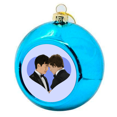 Heated Rivalry - colourful christmas bauble by Pink and Pip