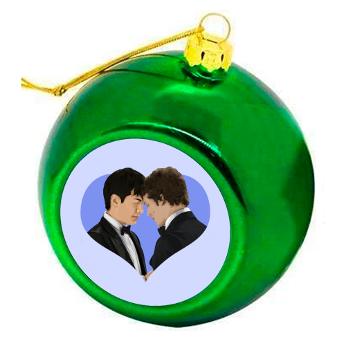 Heated Rivalry - colourful christmas bauble by Pink and Pip