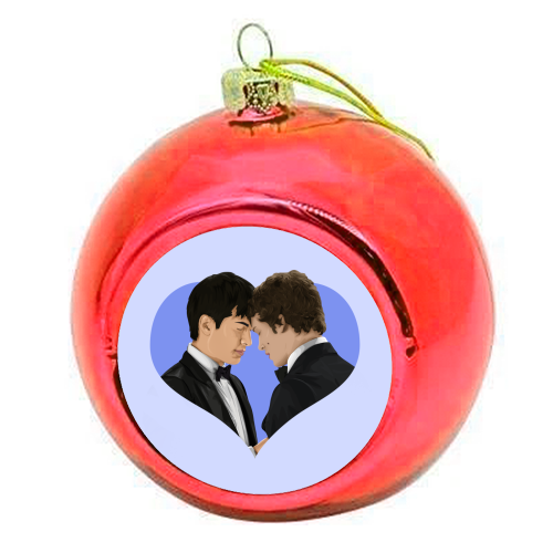 Heated Rivalry - colourful christmas bauble by Pink and Pip