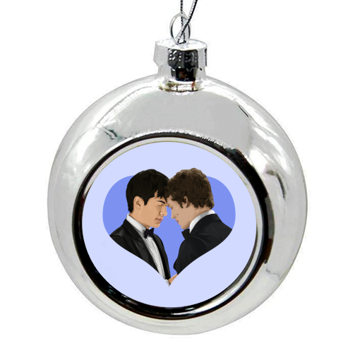 Heated Rivalry - colourful christmas bauble by Pink and Pip