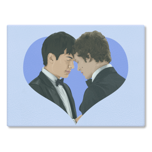 Heated Rivalry - glass chopping board by Pink and Pip