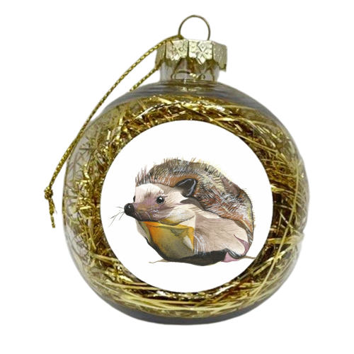 Hedgehog - xmas bauble by Amelia Jane