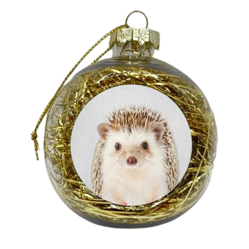 Hedgehog - Colorful - xmas bauble by Gal Design
