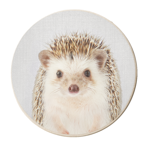 Hedgehog - Colorful - personalised beer coaster by Gal Design
