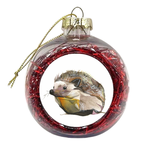 Hedgehog - xmas bauble by Amelia Jane