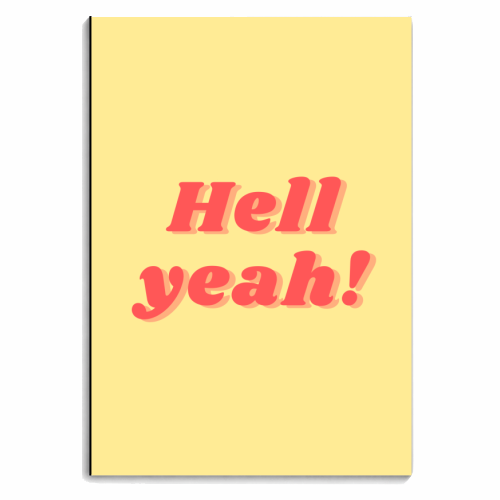 Hell yeah! - personalised A4, A5, A6 notebook by Proper Job Studio