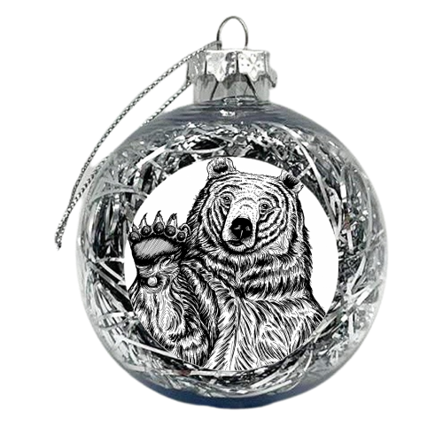 Hello Bear - xmas bauble by Adam Regester