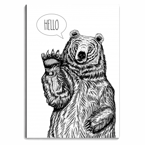 Hello Bear - personalised A4, A5, A6 notebook by Adam Regester