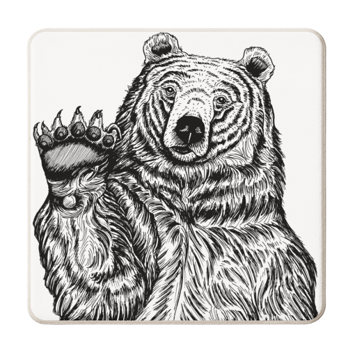 Hello Bear - personalised beer coaster by Adam Regester