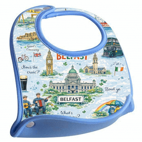 Hello Belfast - feeding bib by Ms Doodle