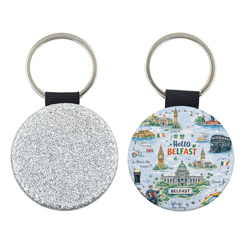 Hello Belfast - keyring by Ms Doodle