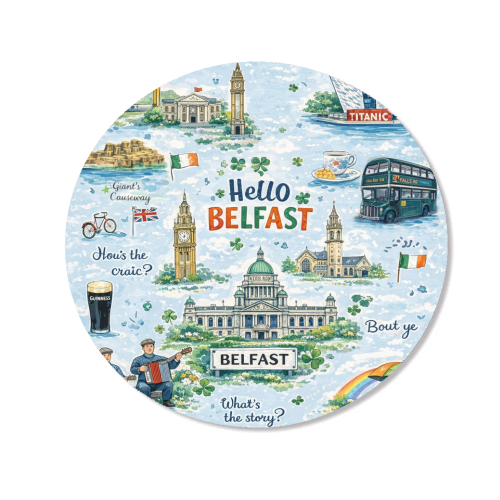 Hello Belfast - Magnet by Ms Doodle