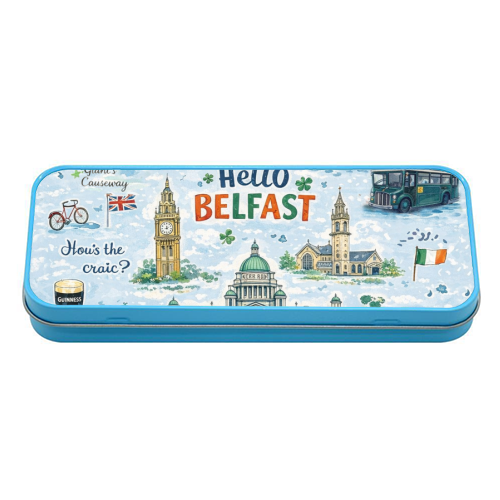 Hello Belfast - tin pencil case by Ms Doodle