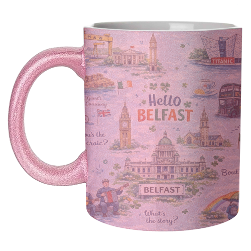 Hello Belfast - unique mug by Ms Doodle