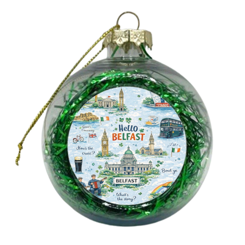 Hello Belfast - xmas bauble by Ms Doodle
