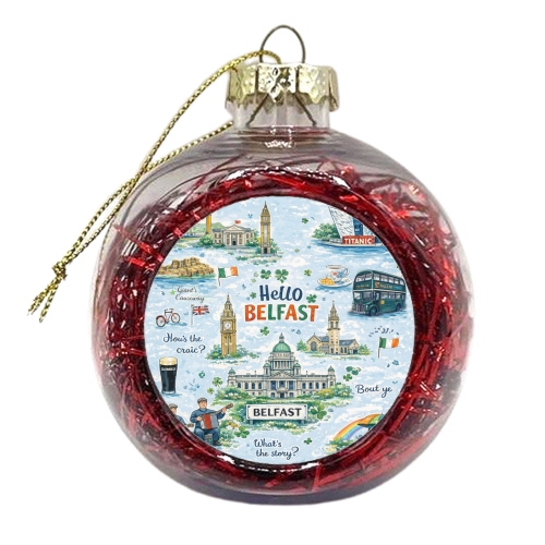 Hello Belfast - xmas bauble by Ms Doodle