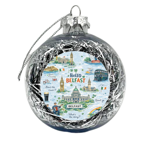 Hello Belfast - xmas bauble by Ms Doodle