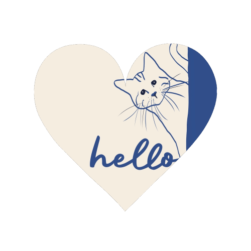 Hello cute cat print - Magnet by Giddy Kipper