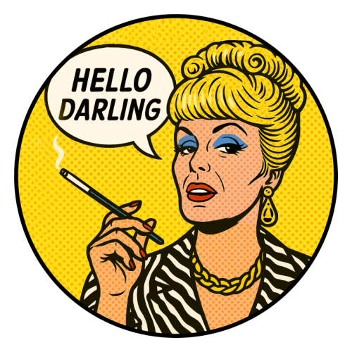 Hello Darling - Die Cut Sticker by Ms Doodle