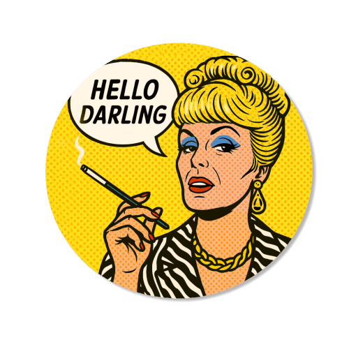 Hello Darling - Magnet by Ms Doodle