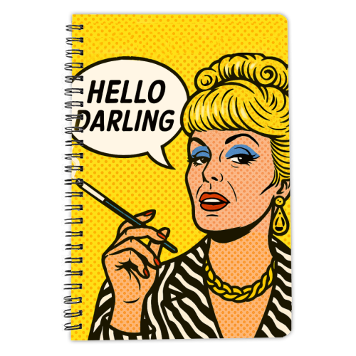 Hello Darling - personalised A4, A5, A6 notebook by Ms Doodle