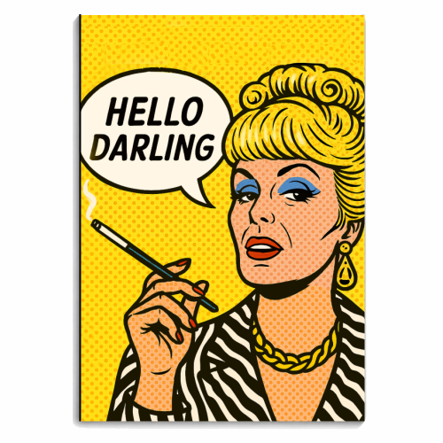 Hello Darling - personalised A4, A5, A6 notebook by Ms Doodle
