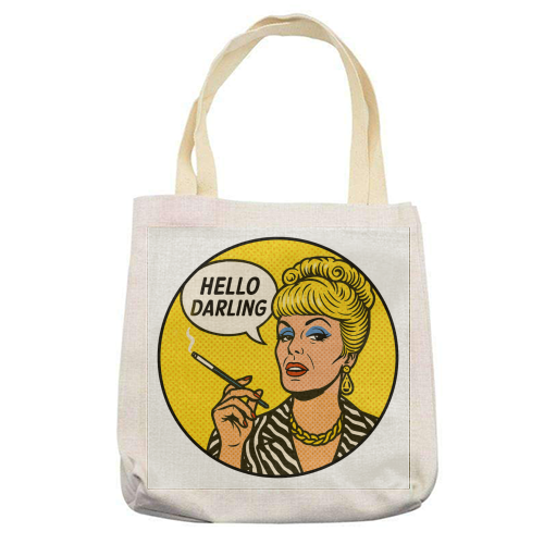 Hello Darling - printed canvas tote bag by Ms Doodle