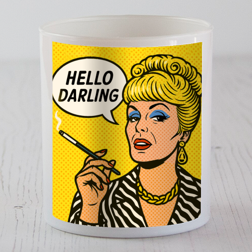 Hello Darling - scented candle by Ms Doodle