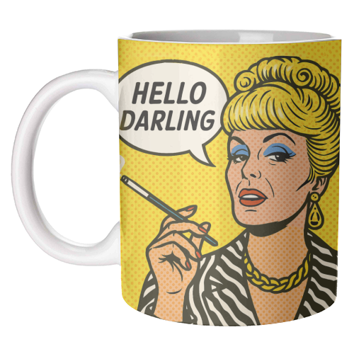 Hello Darling - unique mug by Ms Doodle
