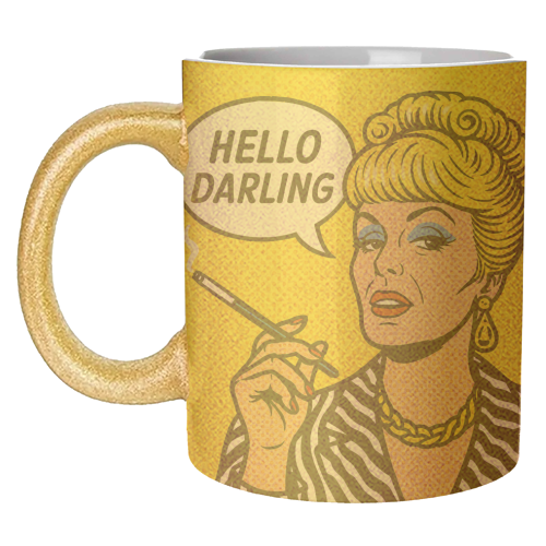 Hello Darling - unique mug by Ms Doodle